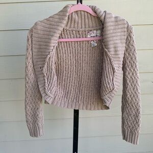 Y2K vintage Abercrombie and fitch cotton cable knit cropped cardigan small
